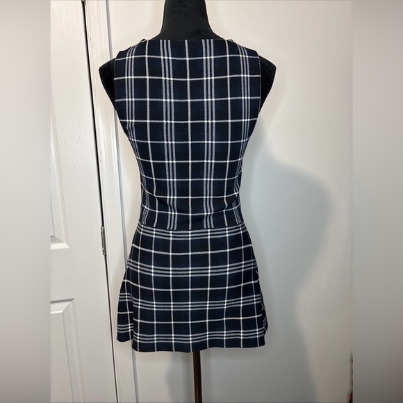 Theory Kalora Knit Sleeveless Peplum Top In Blue White - Size S - Picture 4 of 12